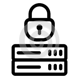 Database, security Isolated Vector icon which can easily modify or edit