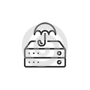 Database security line icon