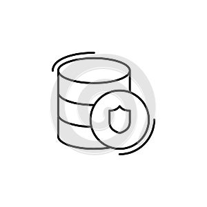 Database, security, networking icon. Simple line, outline vector elements of storage and cloud icons for ui and ux, website or