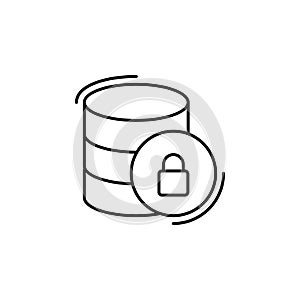 Database, security, networking icon. Simple line, outline vector elements of storage and cloud icons for ui and ux, website or