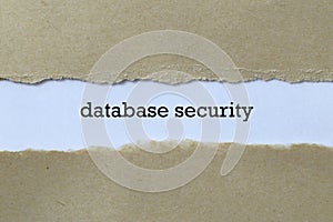 Database security on paper