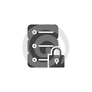 Database security protection vector icon