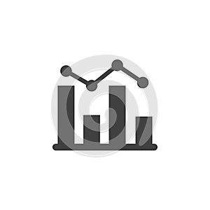 Database, server, bar chart vector icon. Element of data for mobile concept and web apps illustration. Thin line icon for website