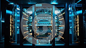 database server. big data and digital information management background. generative AI