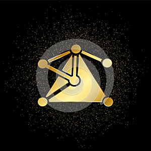 Database, server, connection gold icon
