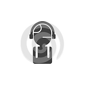 Database, server, customer vector icon. Element of data for mobile concept and web apps illustration. Thin line icon for website