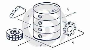 Database server, data storage, IT infrastructure, and network system vector design Generative AI