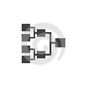 Database, server, diagram vector icon. Element of data for mobile concept and web apps illustration. Thin line icon for website