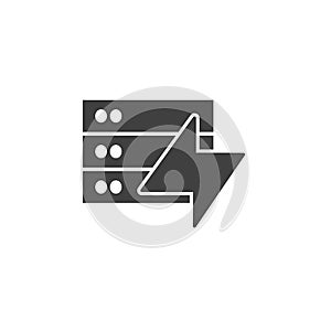 Database, server, electricity vector icon. Element of data for mobile concept and web apps illustration. Thin line icon for