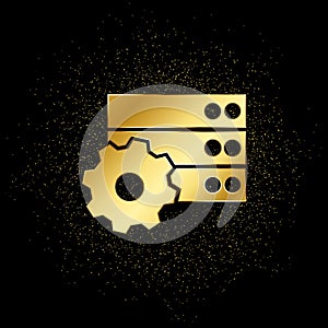 Database, server, gee gold icon