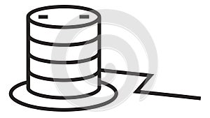 A database server icon for data storage and technology, vector design Generative AI