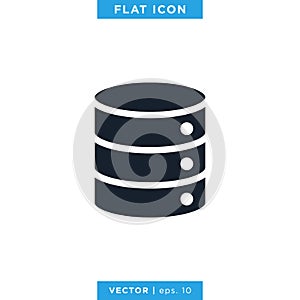 Database Server Icon Vector Design Template
