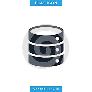 Database Server Icon Vector Design Template