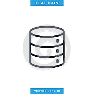 Database Server Icon Vector Design Template photo
