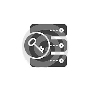 Database server key vector icon