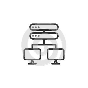 Database server line icon