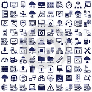Database, Server and Location Icons Set every icon can easily modify or edit