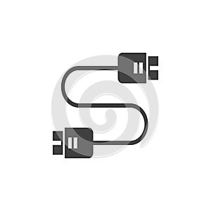 Database, server, plug in vector icon. Element of data for mobile concept and web apps illustration. Thin line icon for website