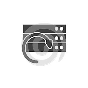 Database, server, refresh vector icon. Element of data for mobile concept and web apps illustration. Thin line icon for website
