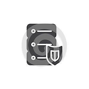 Database server security vector icon