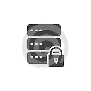 Database, server security vector icon