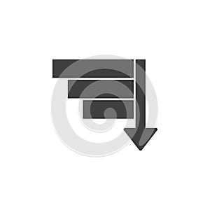 Database, server, sort vector icon. Element of data for mobile concept and web apps illustration. Thin line icon for website