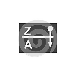 Database, server, sort vector icon. Element of data for mobile concept and web apps illustration. Thin line icon for website