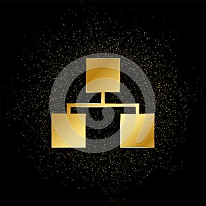 Database, server, storage gold icon