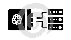 Database Server Storage Icon Vector, Data, Information, vector design Generative AI