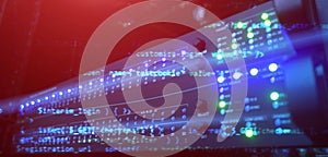 Database server storage and network in datacenter background