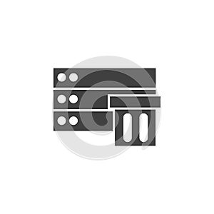Database, server, storage vector icon. Element of data for mobile concept and web apps illustration. Thin line icon for website