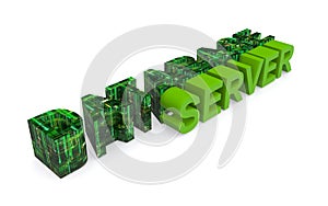 Database server on white