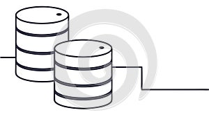 Database servers, data storage, network infrastructure. vector design Generative AI