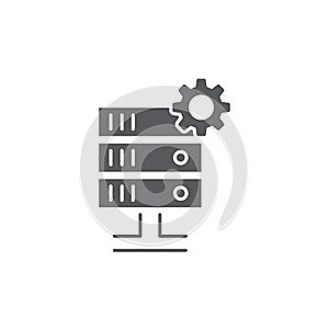Database settings vector icon symbol isolated on white background