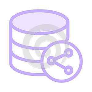 Database share color line icon