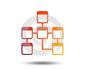 Database sign icon. Relational database schema.
