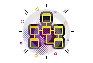 Database sign icon. Relational database schema. Vector