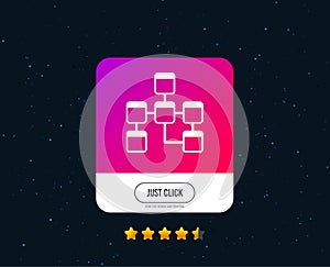 Database sign icon. Relational database schema. Vector