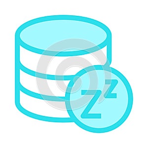 Database sleep color line icon