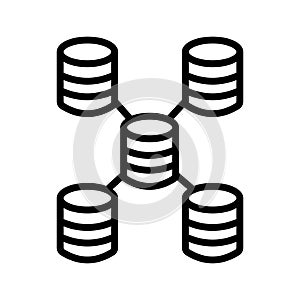 Database software Vector icon which can easily modify or edit