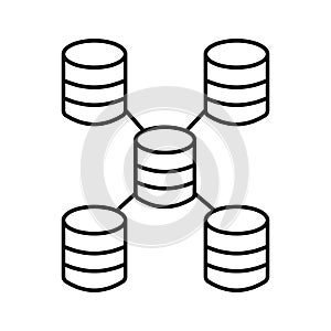Database software Vector icon which can easily modify or edit