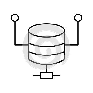 Database software Vector icon which can easily modify or edit