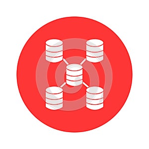 Database software Vector icon which can easily modify or edit
