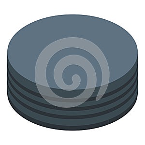 Database stack representing big data storage concept