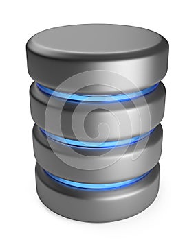 Database. Storage concept. 3D icon isolated