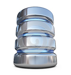 Database. Storage concept. 3D icon isolated