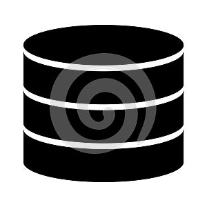 Database storage icon, internet network server cloud data symbol, connection system vector illustration