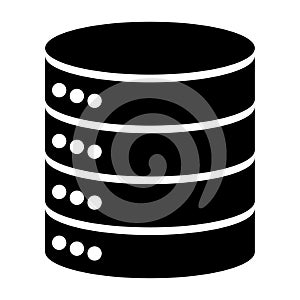 Database storage icon, internet network server cloud data symbol, connection system vector illustration