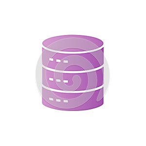 Database Storage Server Icon: Digital Data, Cloud Computing, Big Data Symbol