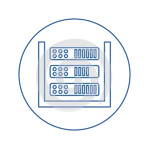 Database, storage, server outline icon